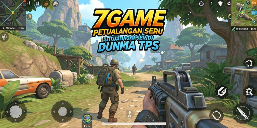Tangkapan layar menampilkan aksi pertempuran seru dalam 7GAME.