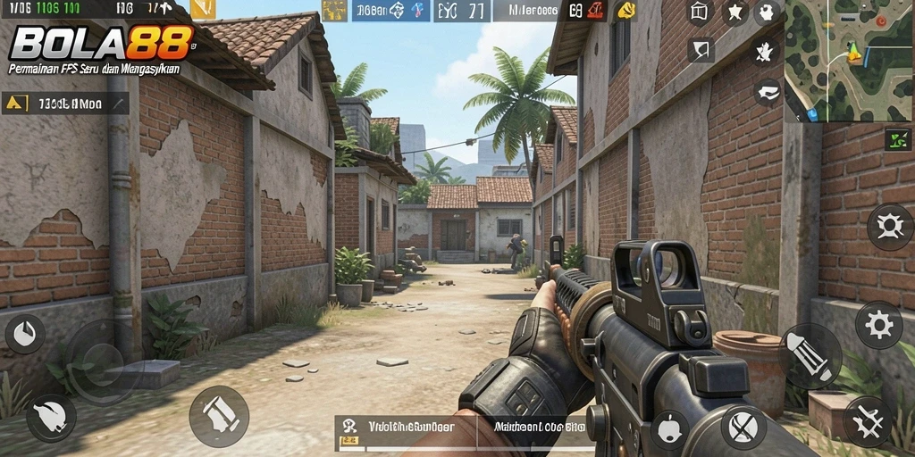 Gameplay seru di BOLA88 dengan aksi tembak-menembak intens.