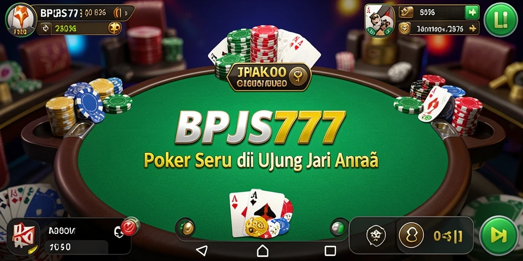 Tampilan utama BPJS777 saat permainan Poker berlangsung.