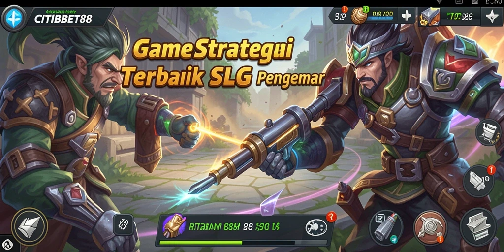Screenshot utama CITIBET88 menunjukkan aksi pertempuran yang intens dalam gameplay SLG.