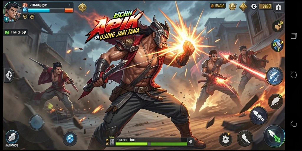 Tampilan gameplay HIWIN yang mendebarkan dan penuh aksi.