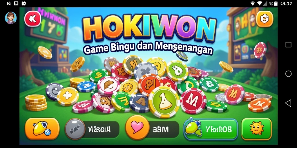 Gameplay seru HOKIWON dengan interaksi bingo yang menarik.