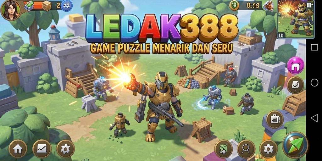 Tampilan gameplay LEDAK388 yang seru dan menantang.