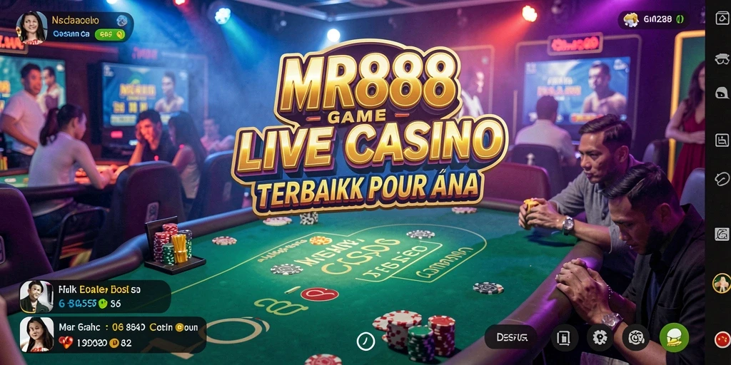 Tampilan gameplay Live Casino yang mendebarkan di MR888.