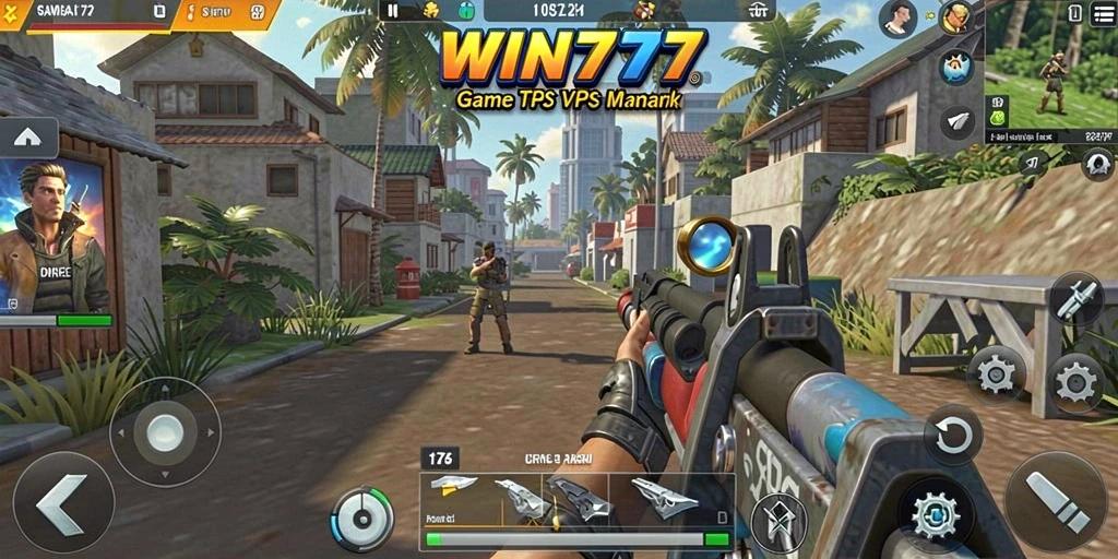 Tangkapan layar gameplay WIN777 yang menunjukkan aksi seru dalam permainan TPS.